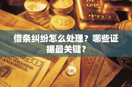 北京借条纠纷怎么处理？哪些证据最关键？